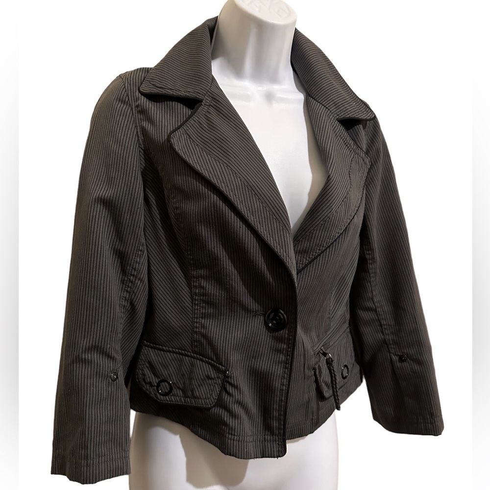 XOXO black and grey pinstripe jacket